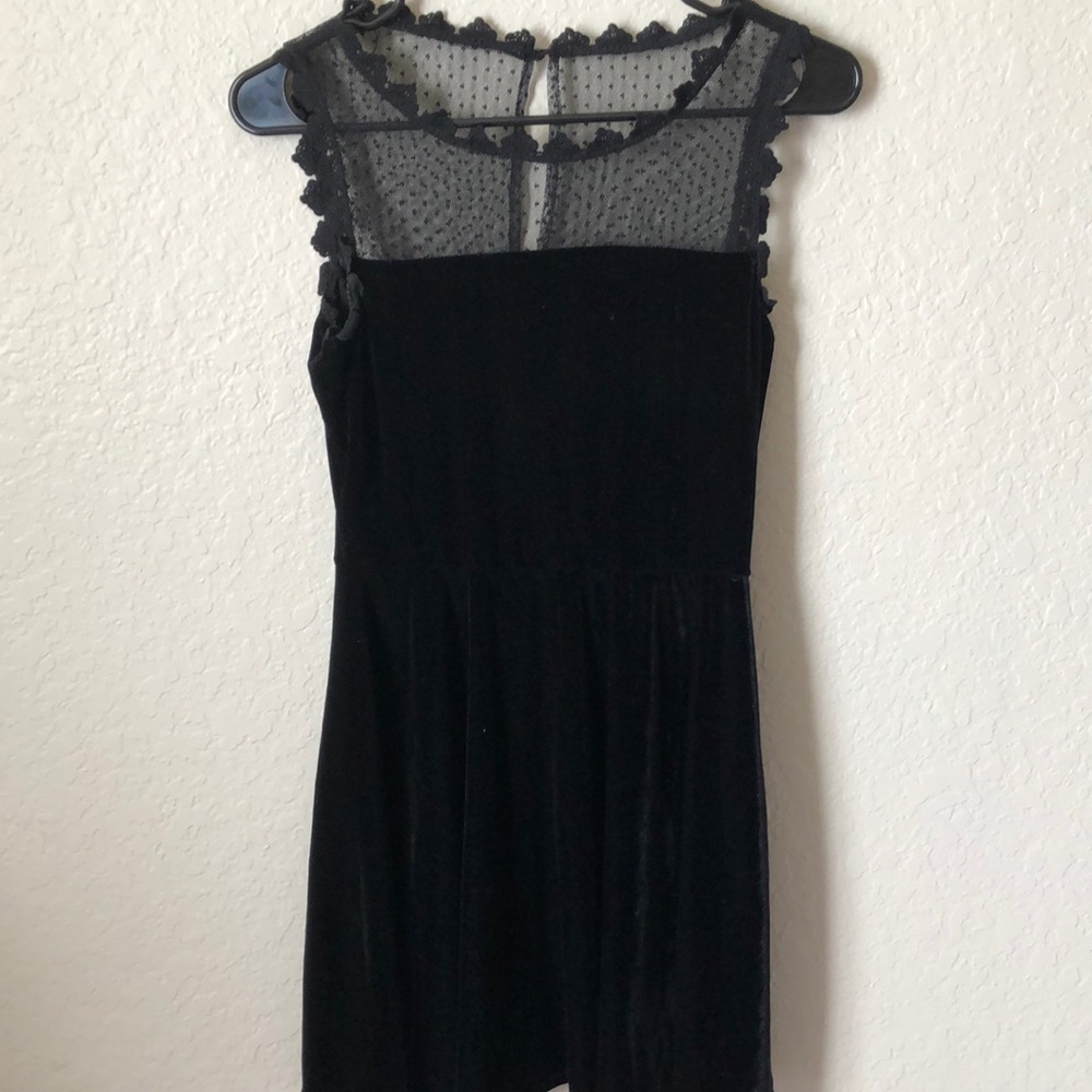 Black Velvet Lace Dress